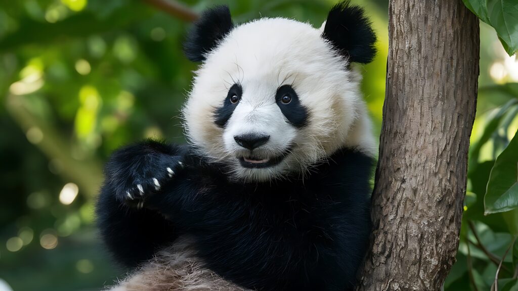 Giant panda cub wallpaper